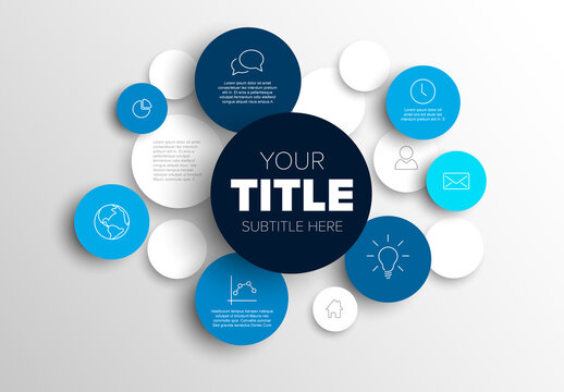 Multipurpose Infographic Layout with Blue Content Circles